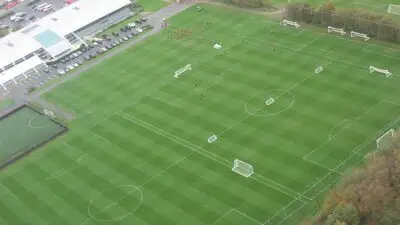 An aerial view of Manchester United's Carrington Training Centre