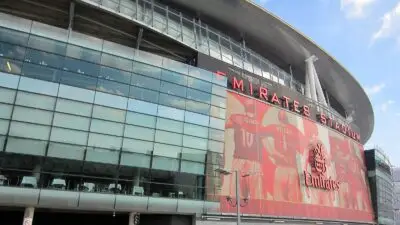 An outside view of Arsenal's Emirates Stadium