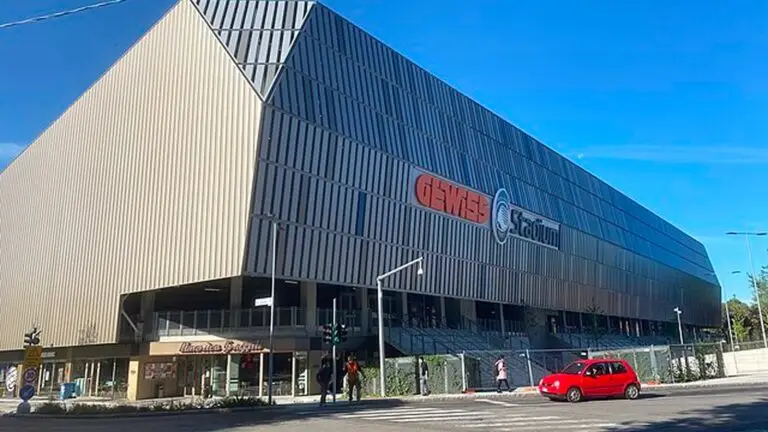 Vista externa do Estádio Gewiss, sede do Atalanta FC