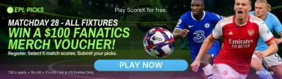 Uma imagem promocional do concurso semanal da EPL Bets
