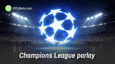 O símbolo da Liga dos Campeões tendo como pano de fundo os holofotes do estádio