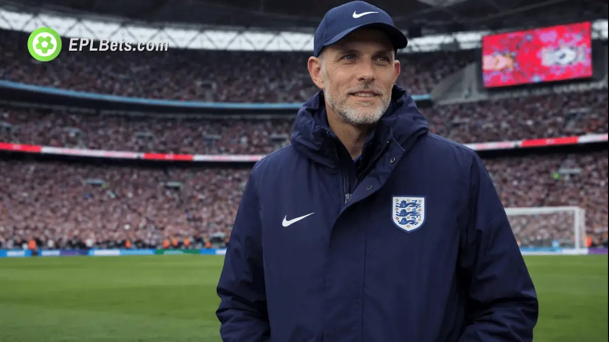 England manager Thomas Tuchel on the Wembley touchline