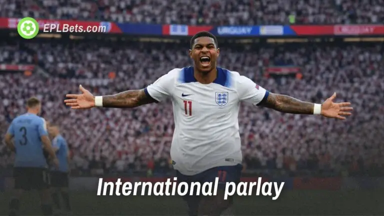 Marcus Rashford comemora um gol da Inglaterra contra o Uruguai em Wembley