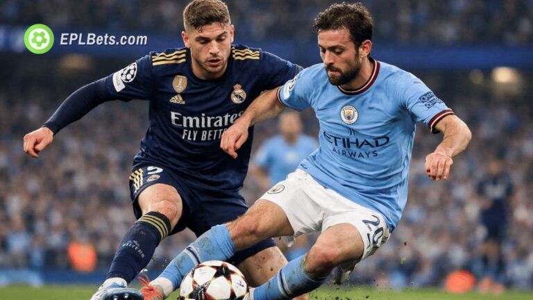 Fede Valverde e Bernardo Silva disputam a bola