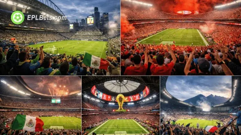 Lumen Field, Arrowhead Stadium, Azteca, Mercedez-Benz Stadium and Estadio BBVA