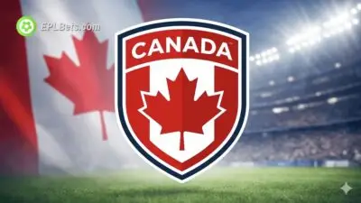 A featured image showing Canada soccer teams crest