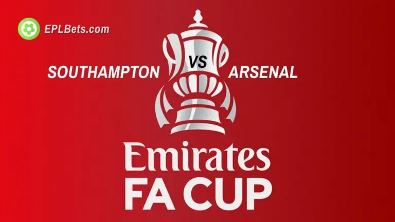 Uma imagem promocional do confronto entre Southampton e Arsenal pela FA Cup