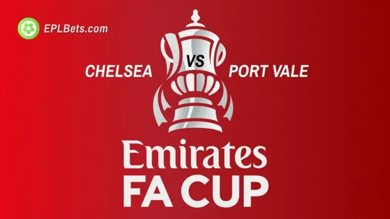 Uma imagem promocional do confronto entre Chelsea e Port Vale pela FA Cup