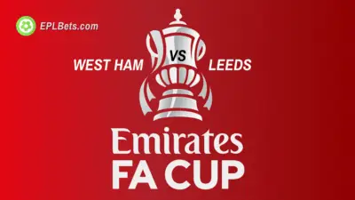 A promotional image for West Ham facing Leeds united in the FA Cup