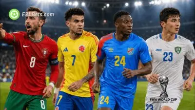 Bruno Fernandes, Luis Diaz, Noah Sadiki and Abdukodir Khusanov