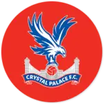 A Crystal Palace club crest on a red circle