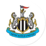 A Newcastle United club crest on a white circle
