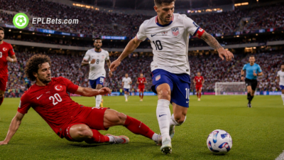 The tussle between Ferdi Kadıoğlu of Turkey and Christian Pulisic of USA could be crucial to the outcome of this Group D game