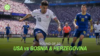 Christian Pulisic of USA fires in a volley as Ivan Bašić of Bosnia and Herzegovina looks on