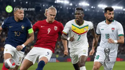 Kylian Mbappe, Erling Haaland, Nicolas Jackson and Aymen Hussein
