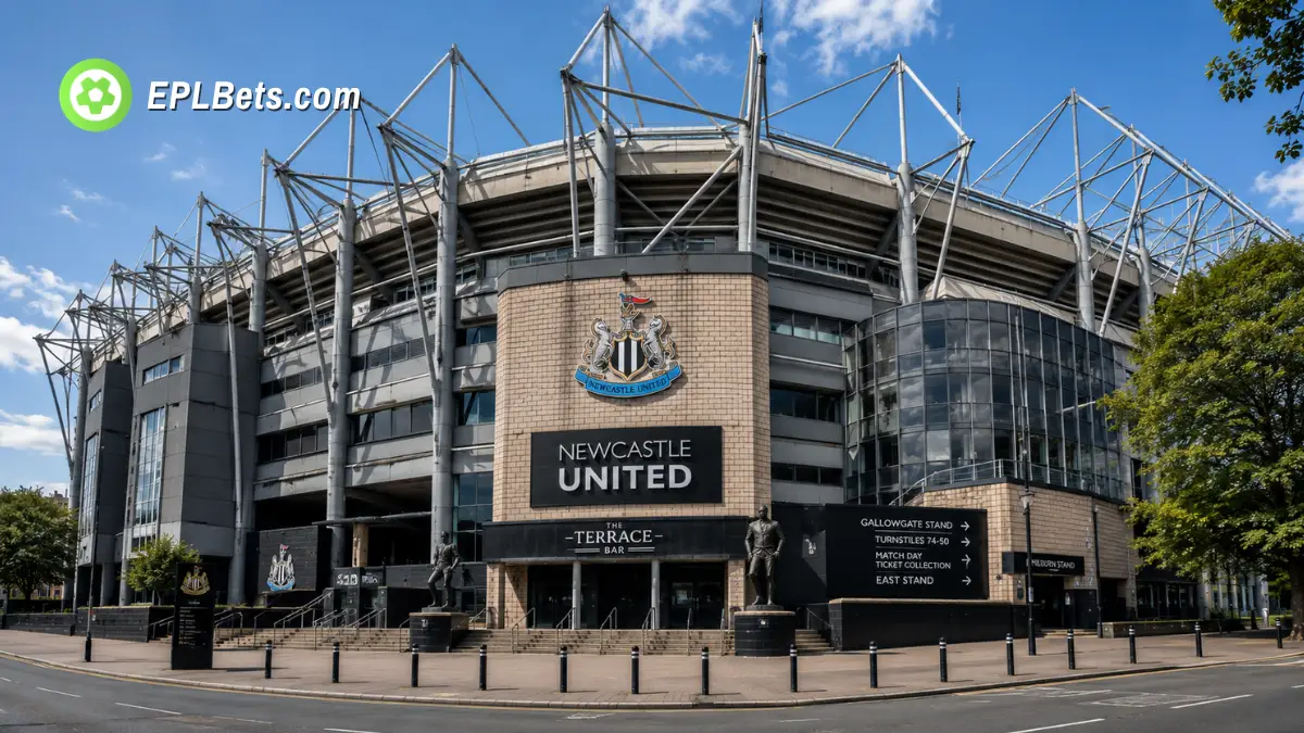 Newcastle United St James' Park Stadium exterior