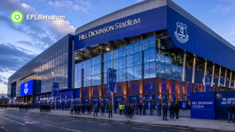 Exterior do Estádio Everton Hill Dickinson