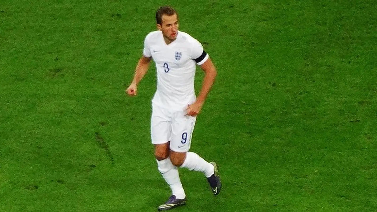 Harry Kane pictured playing for England