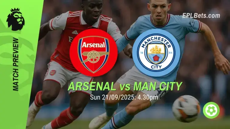 Arsenal x Manchester City, 21/09/2025 – Apostas na Premier League