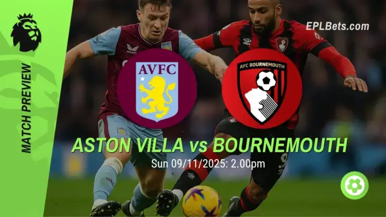 aston villa vs bournemouth 09/11/2025 epl bets