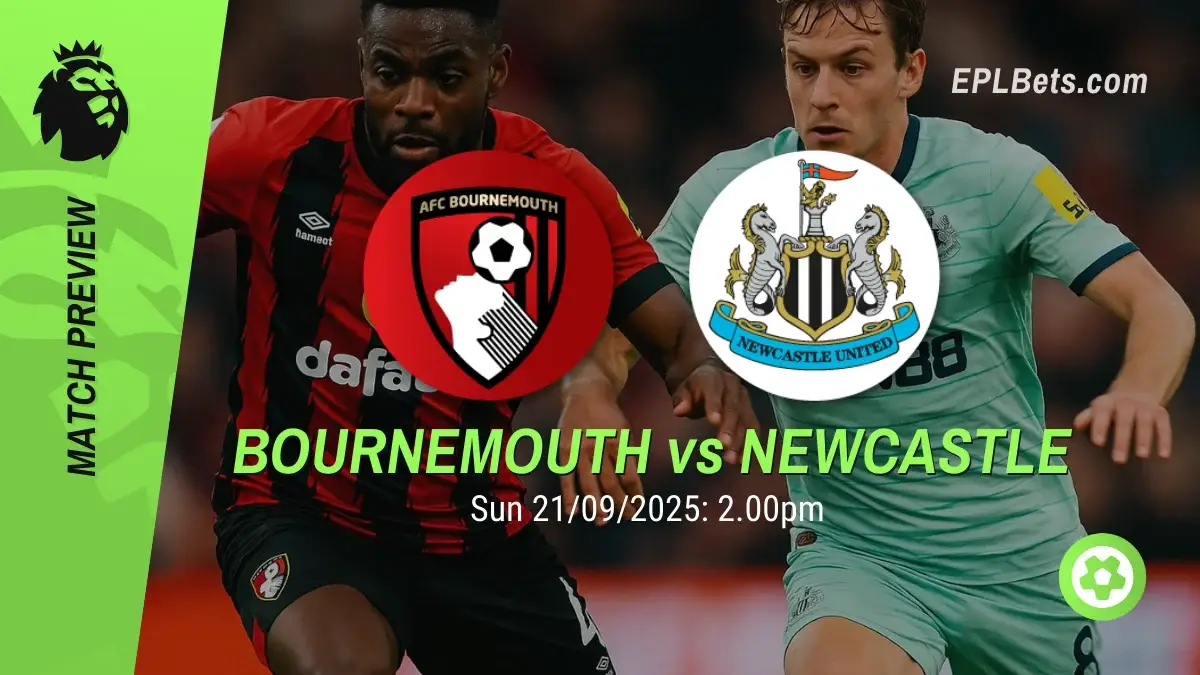 Bournemouth x Newcastle United, 21/09/2025 – Apostas na Premier League