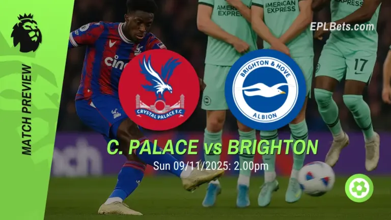 crystal palace vs brighton 09/11/2025 epl bets