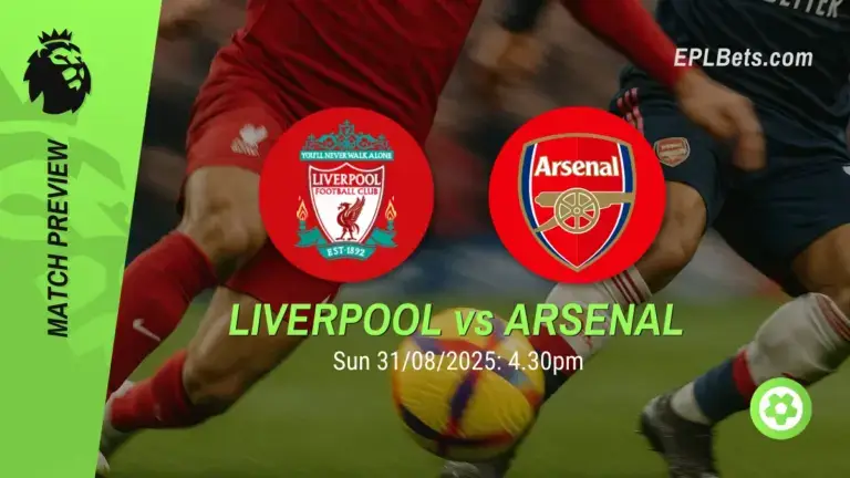 Liverpool x Arsenal, 31/08/2025 – Apostas na Premier League