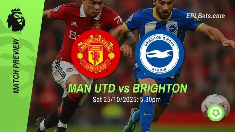 Manchester United x Brighton, 25/10/2025 – Apostas na Premier League