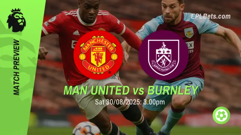 Manchester United x Burnley, 30/08/2025 – Apostas na Premier League