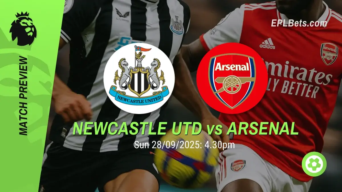 Newcastle United x Arsenal, 28/09/2025 – Apostas na Premier League