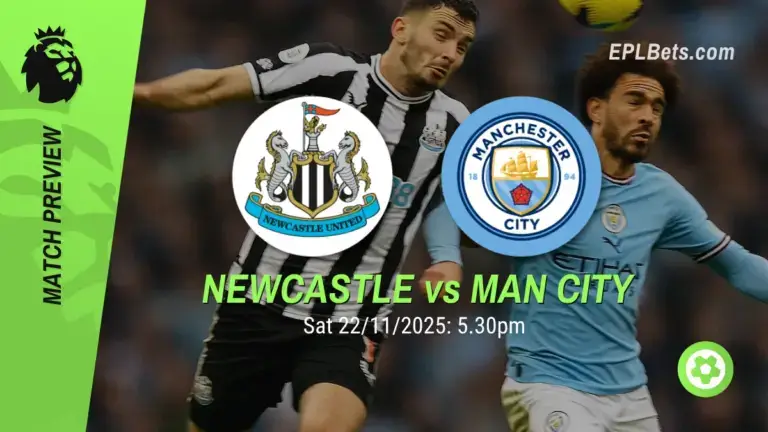 Newcastle United x Manchester City, 22/11/2025 – Apostas na Premier League