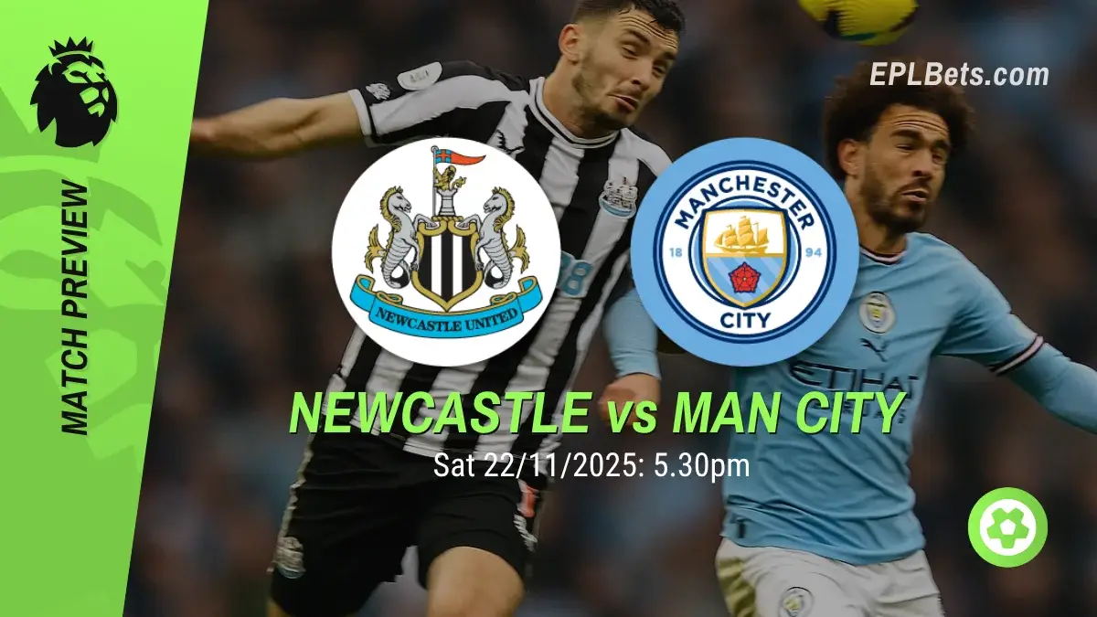 newcastle united vs manchester city 22/11/2025 epl bets