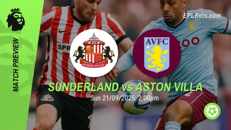 Sunderland x Aston Villa, 21/09/2025 – Apostas na Premier League