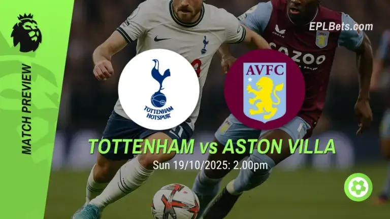 Tottenham Hotspur x Aston Villa, 19/10/2025 – Apostas na Premier League