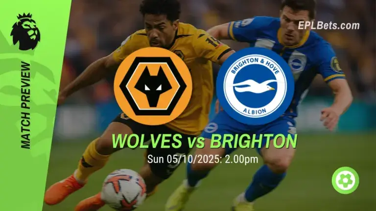 wolverhampton wanderers vs brighton 05/10/2025 epl bets