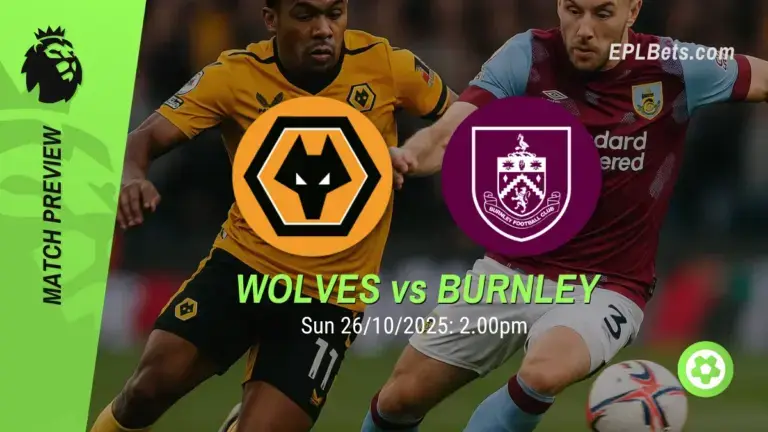 Wolves x Burnley, 26/10/2025 – Apostas na Premier League