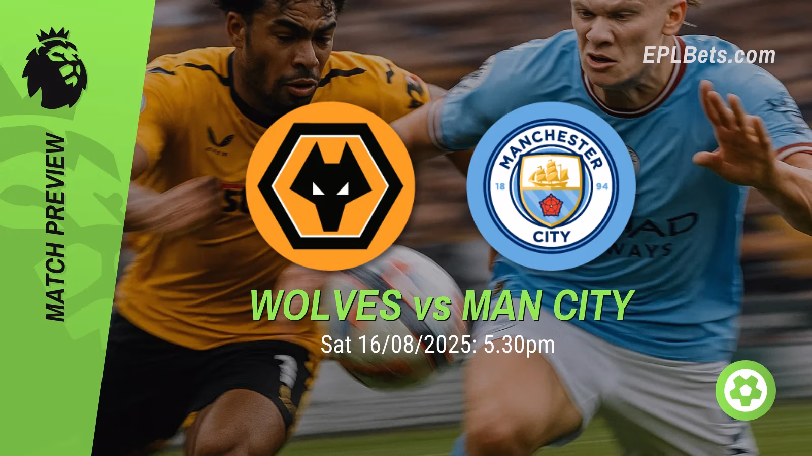 Wolves x Manchester City, 16/08/2025 – apostas na Premier League